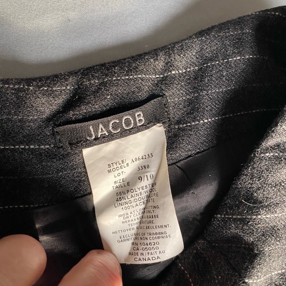 Jacob charcoal striped A line skirt size 9/10 - Picture 9 of 9